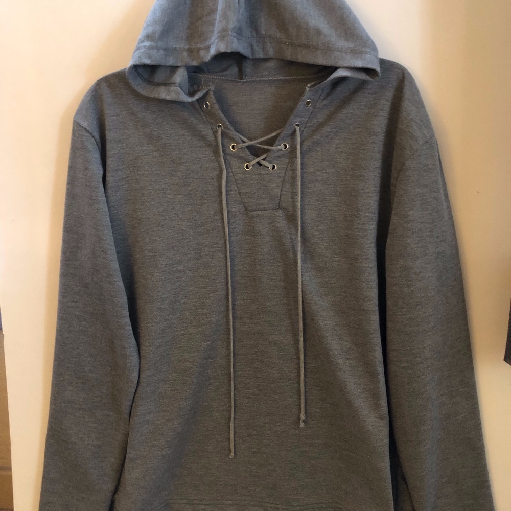Grey Hooded Top